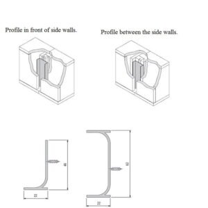 Profile for vertical mounting